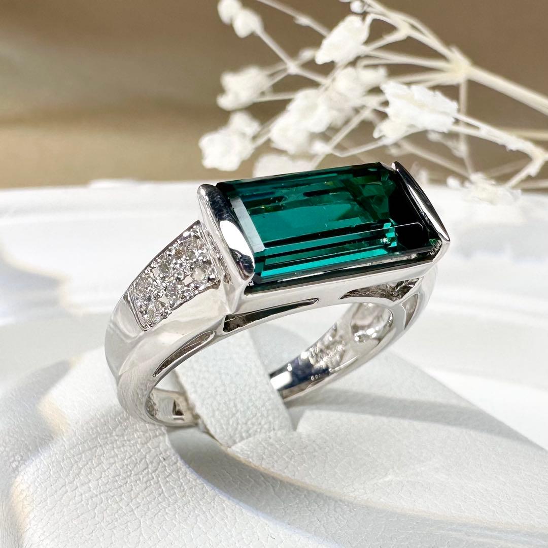 【美品】PT900 トルマリン 3.84ct リング