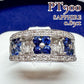 PT900 サファイア 0.83ct ダイヤモンド ワイドリング