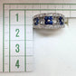PT900 サファイア 0.83ct ダイヤモンド ワイドリング