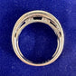 PT900 サファイア 0.83ct ダイヤモンド ワイドリング