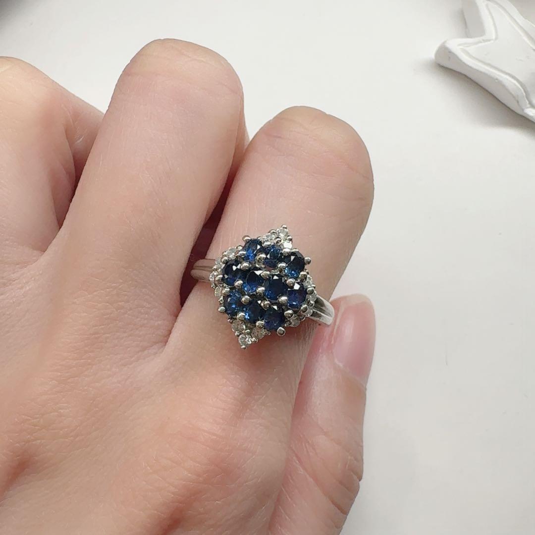 【美品】PT900 サファイア 1.21ct リング