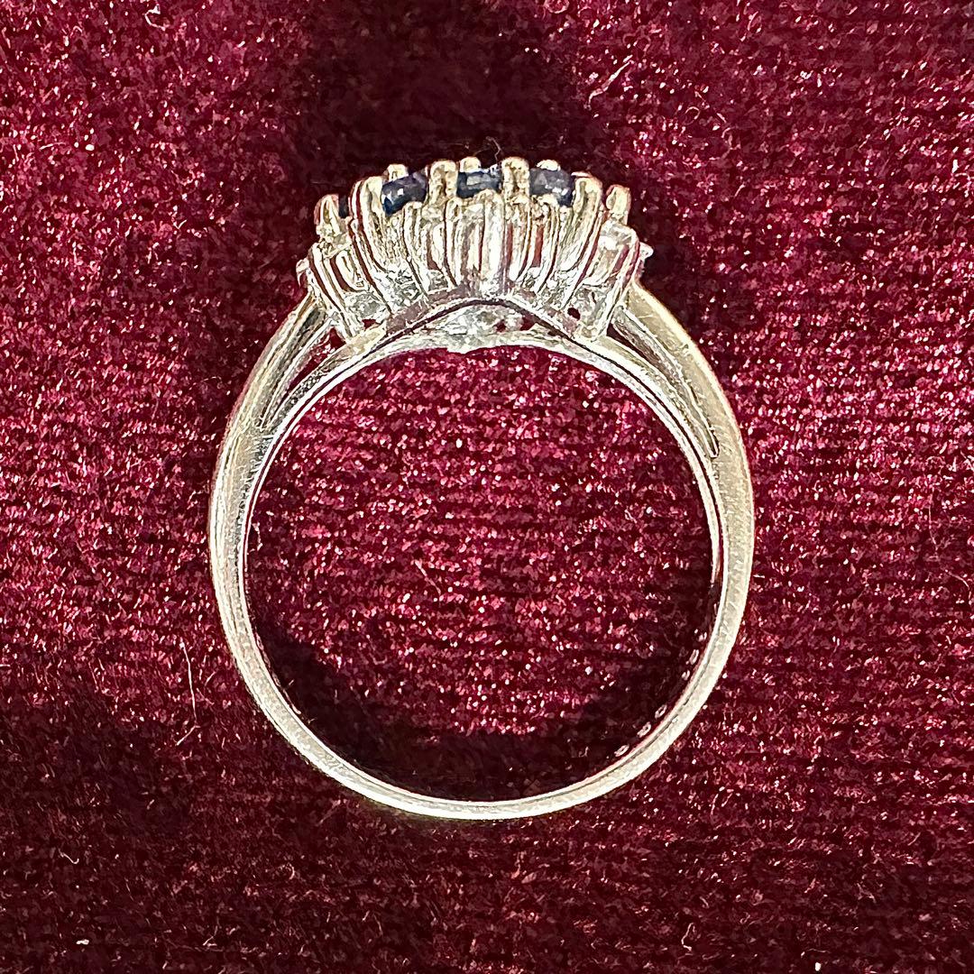 【美品】PT900 サファイア 1.21ct リング