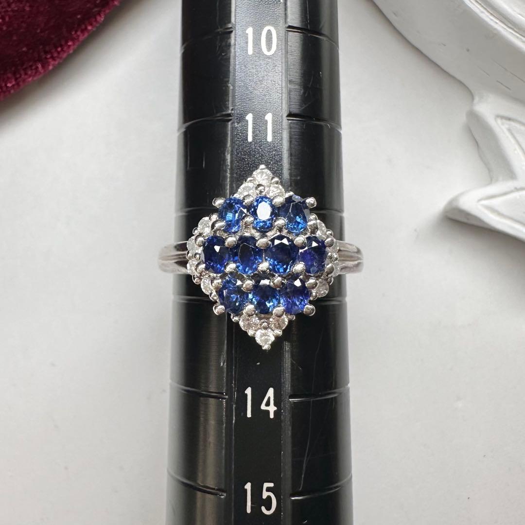 【美品】PT900 サファイア 1.21ct リング