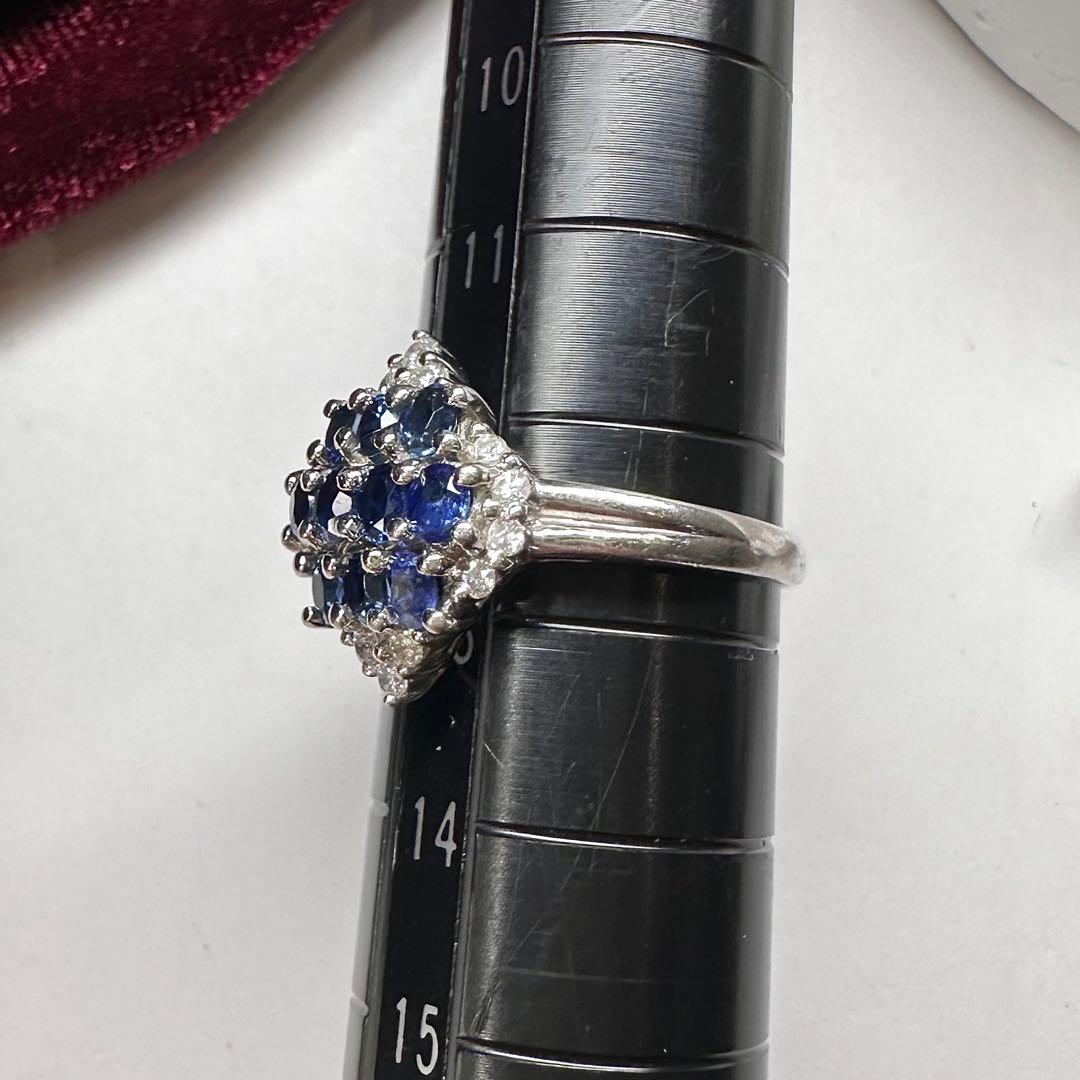 【美品】PT900 サファイア 1.21ct リング