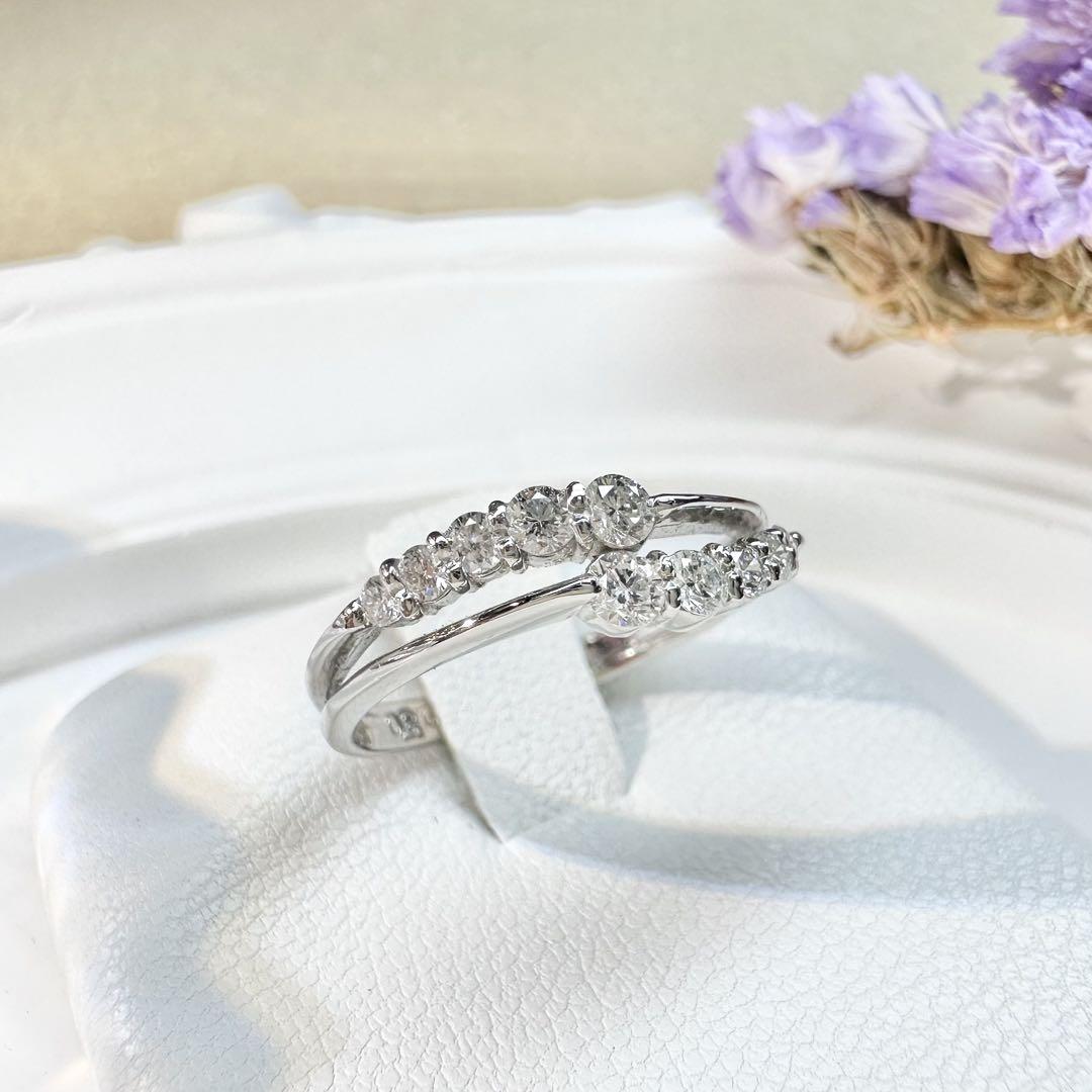 【美品】PT900 ダイヤモンド 0.3ct リング デザイン