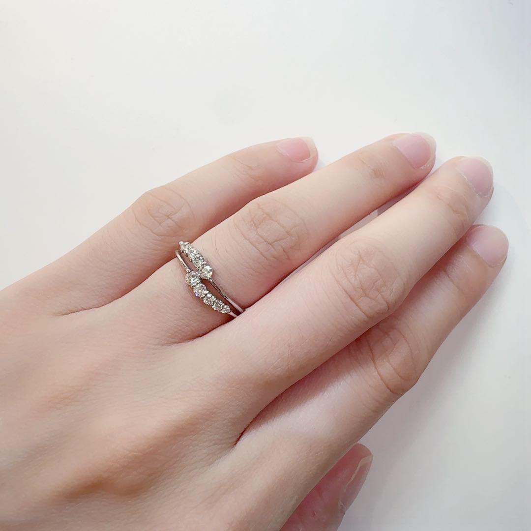 【美品】PT900 ダイヤモンド 0.3ct リング デザイン