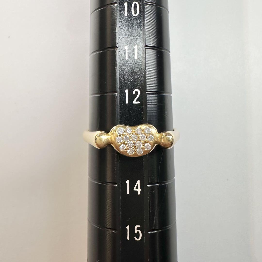 【TIFFANY & Co. 】K18 ダイヤモンド リング ハートモチーフ