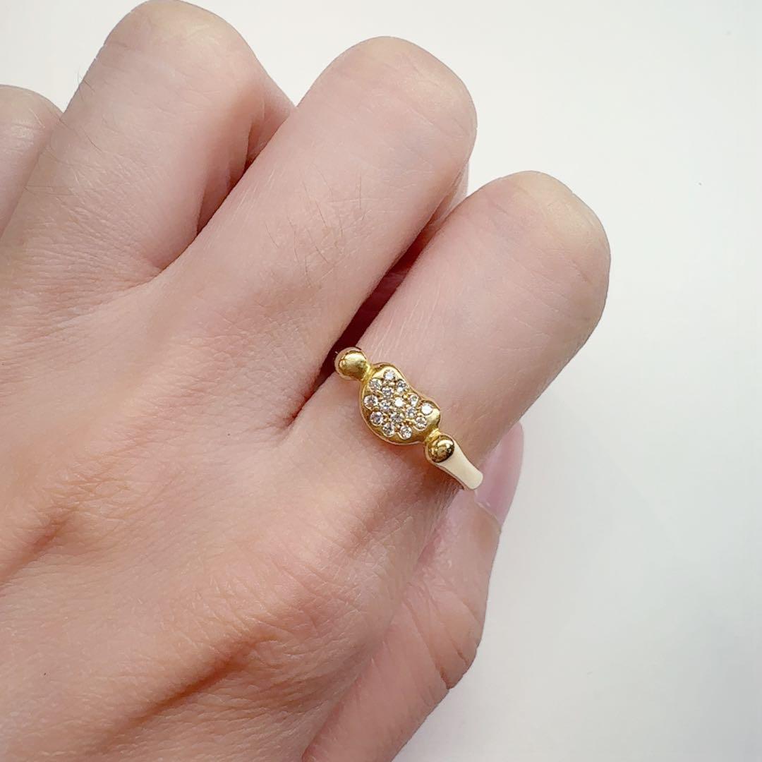 【TIFFANY & Co. 】K18 ダイヤモンド リング ハートモチーフ