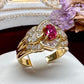 【K18】ルビー 0.39ct リング