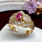 【K18】ルビー 0.39ct リング