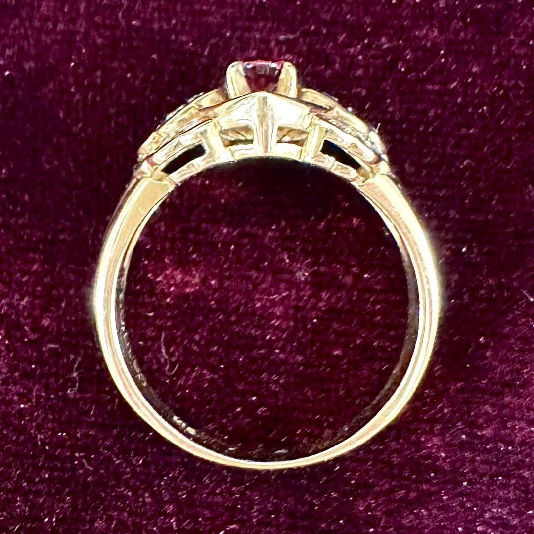 【K18】ルビー 0.39ct リング