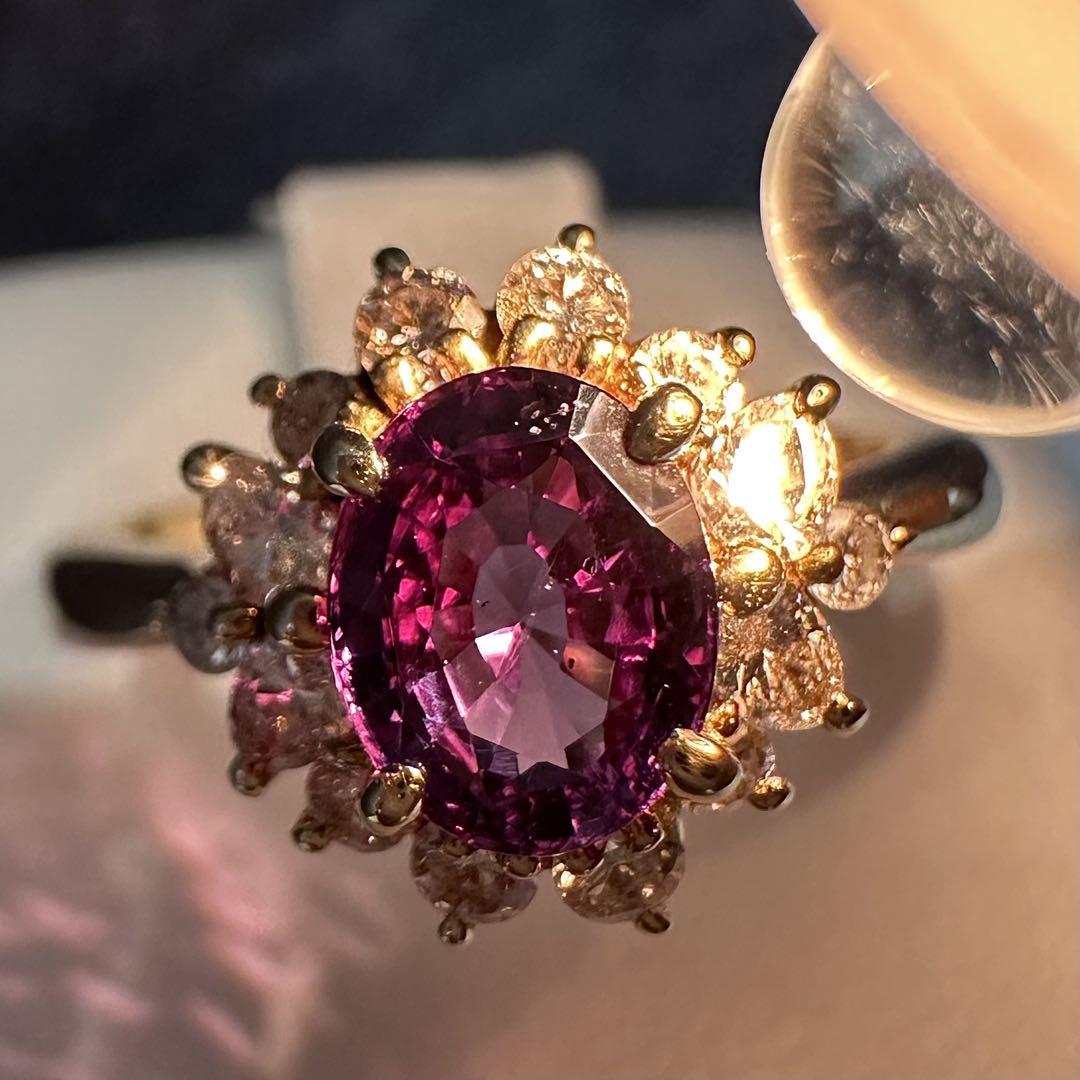 希少】K18 カラーチェンジガーネット1.042ct ダイヤ リング – ABABIL.gems