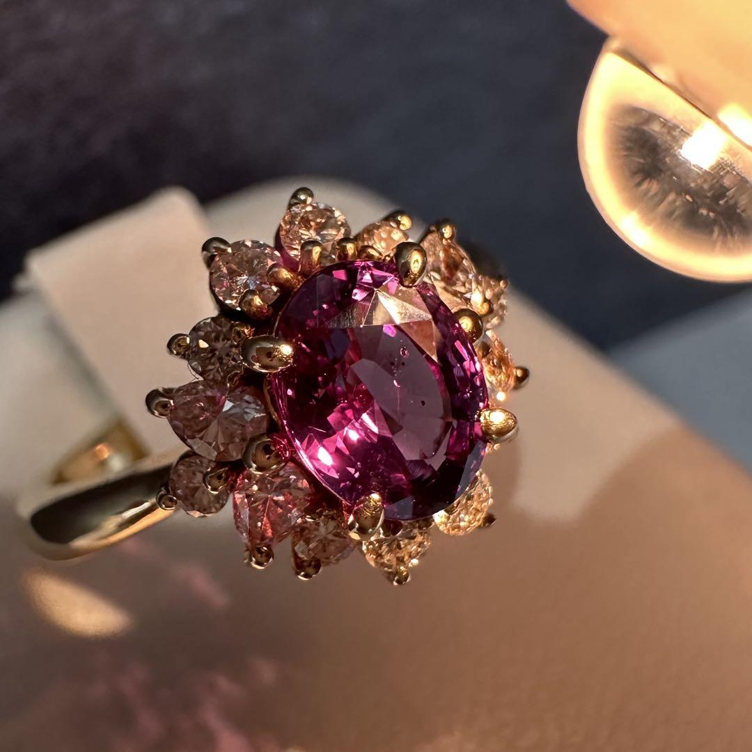 希少】K18 カラーチェンジガーネット1.042ct ダイヤ リング – ABABIL.gems