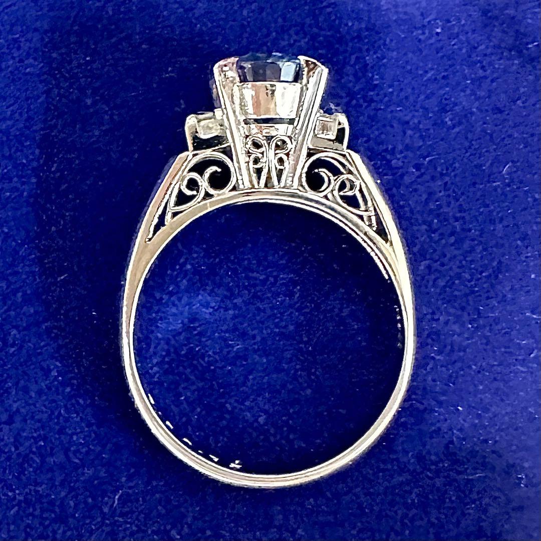 【NO HEAT】PT900 サファイア 1.88ct リング