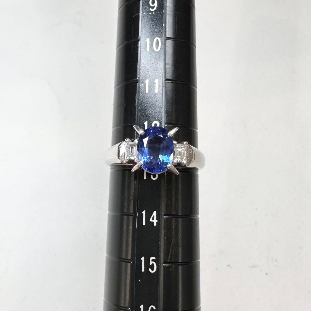 【NO HEAT】PT900 サファイア 1.88ct リング