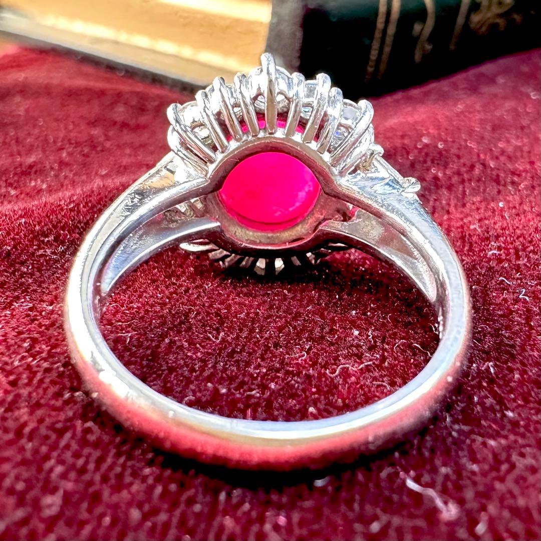 【美品】PT900 ルビー 5.31ct リング 大粒