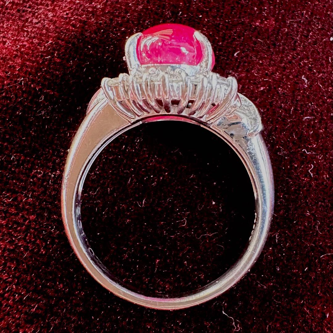 【美品】PT900 ルビー 5.31ct リング 大粒