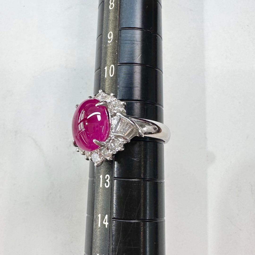 【美品】PT900 ルビー 5.31ct リング 大粒