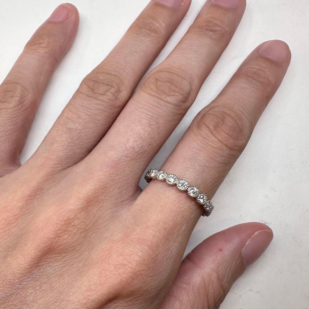PT900 ダイヤモンド0.58ct ハーフエタニティリング レディース