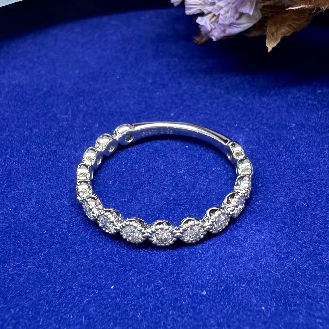 PT900 ダイヤモンド0.58ct ハーフエタニティリング レディース