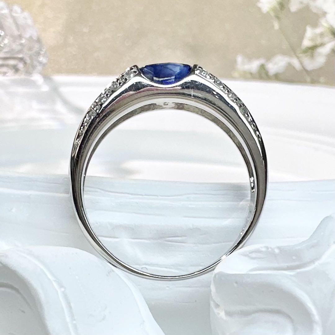 【美品】PT900 サファイア 0.85ct リング