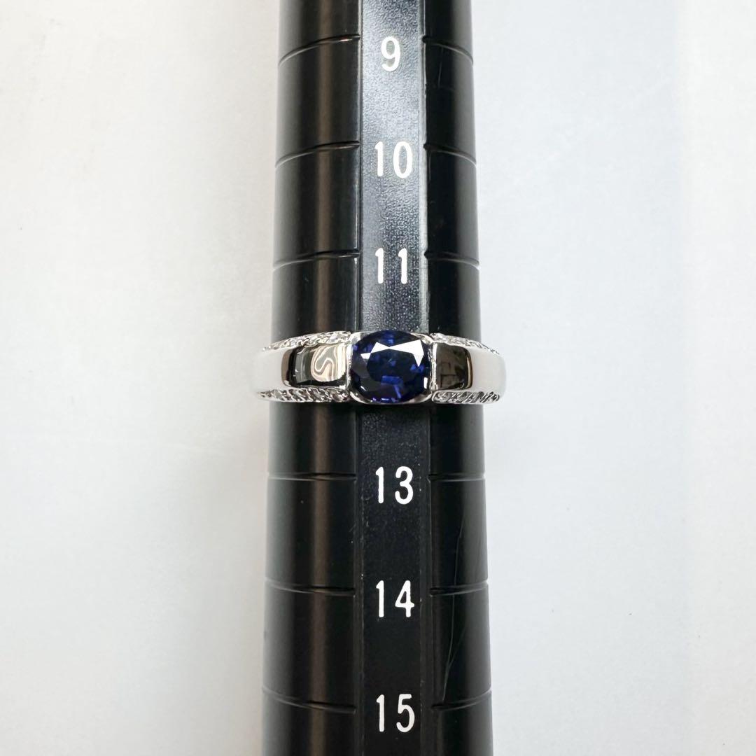【美品】PT900 サファイア 0.85ct リング