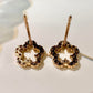 【K18】ダイヤモンド 0.13ct×2 ピアス 花