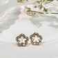 【K18】ダイヤモンド 0.13ct×2 ピアス 花