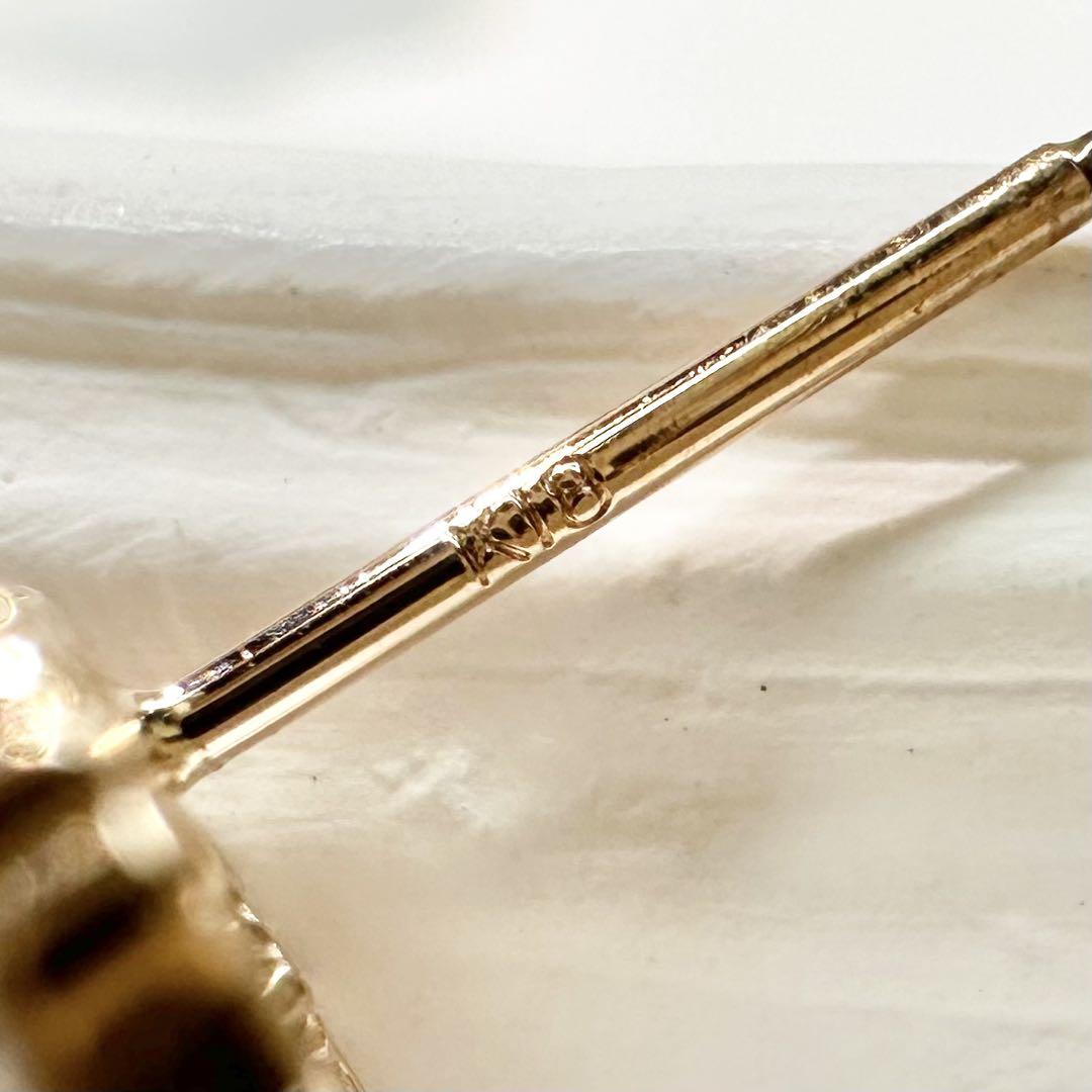 【K18】ダイヤモンド 0.13ct×2 ピアス 花