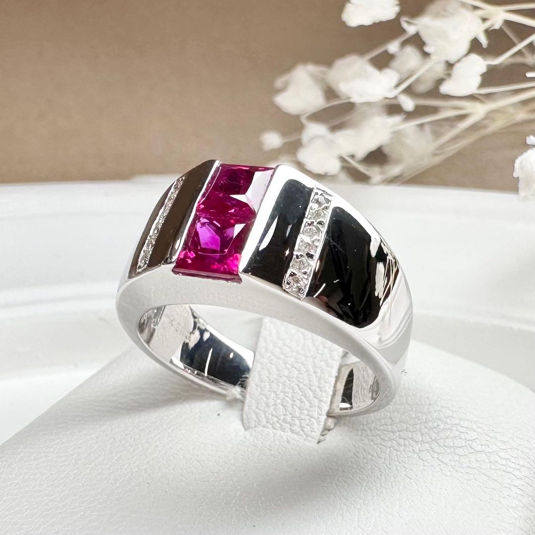 【K18】ルビー1.01ct リング ダイヤモンド