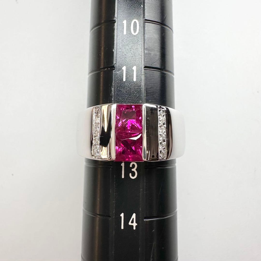 【K18】ルビー1.01ct リング ダイヤモンド