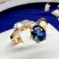 K18 サファイア 2.77ct ダイヤモンドリング 昭和レトロ