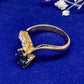 K18 サファイア 2.77ct ダイヤモンドリング 昭和レトロ