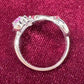 K18WG ピンクサファイア 0.31ct ハートモチーフ リング
