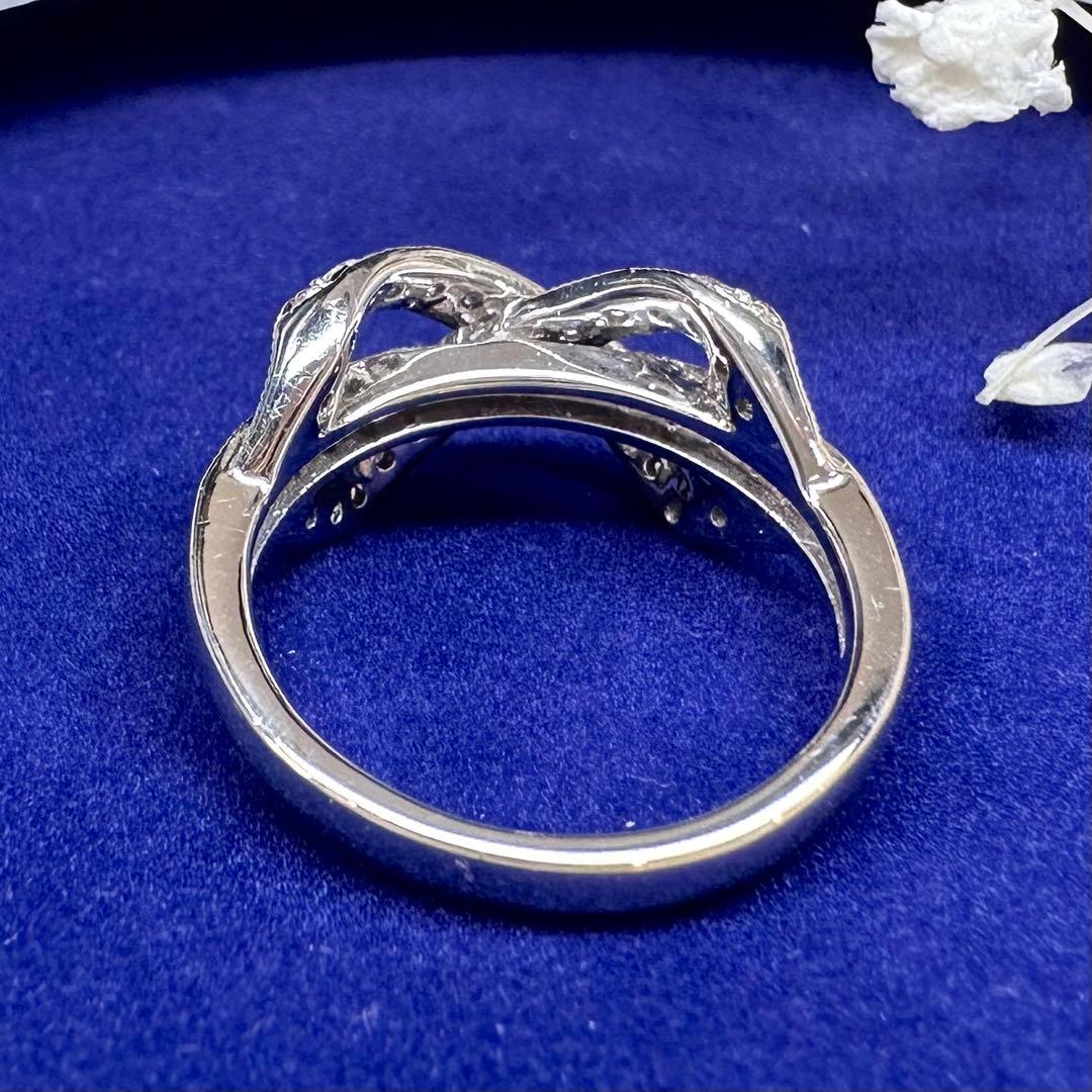 【K18WG】ダイヤモンド 0.45ct リング リポンデザイン