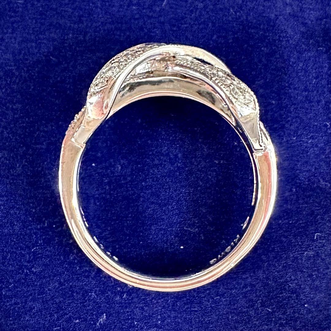 【K18WG】ダイヤモンド 0.45ct リング リポンデザイン