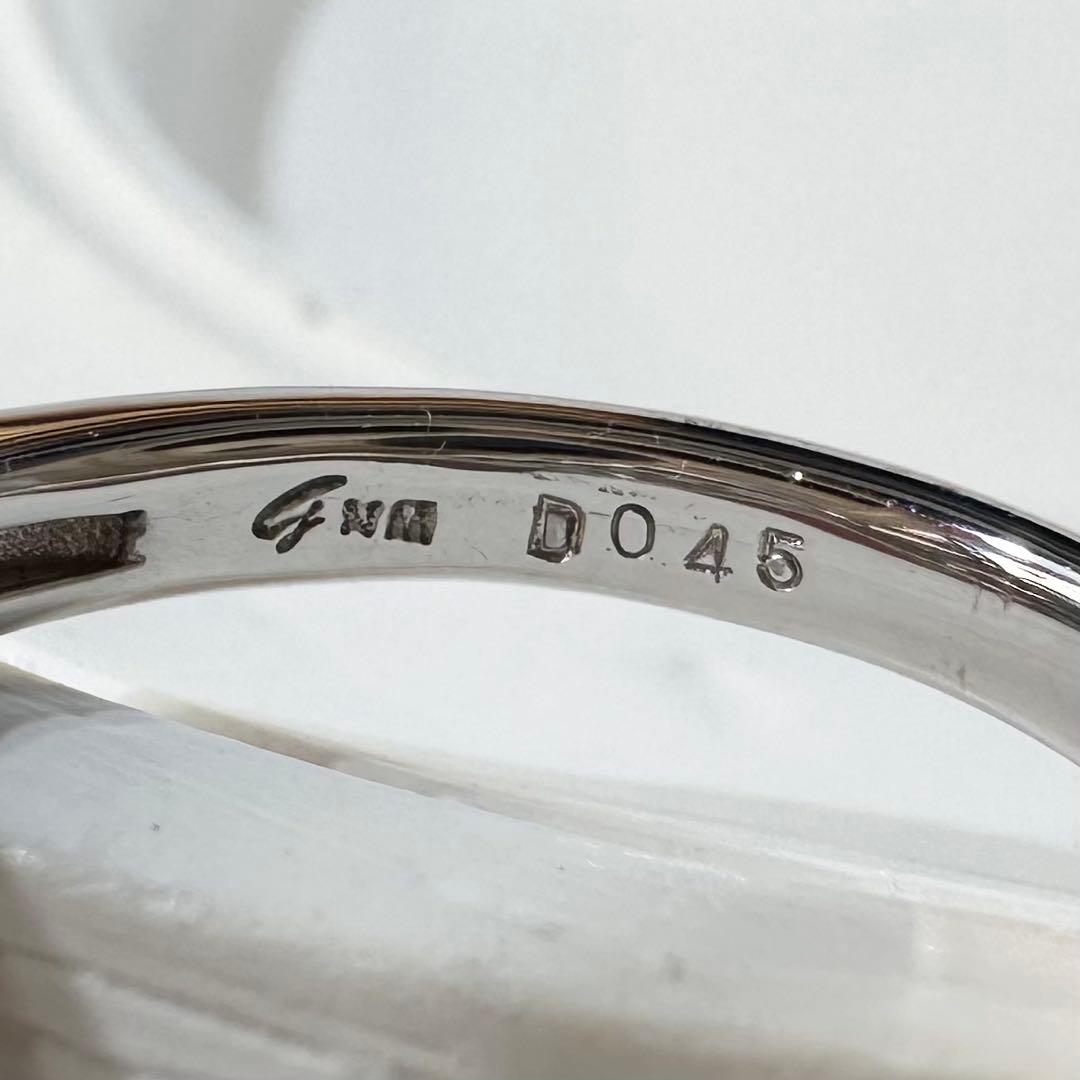 【K18WG】ダイヤモンド 0.45ct リング リポンデザイン