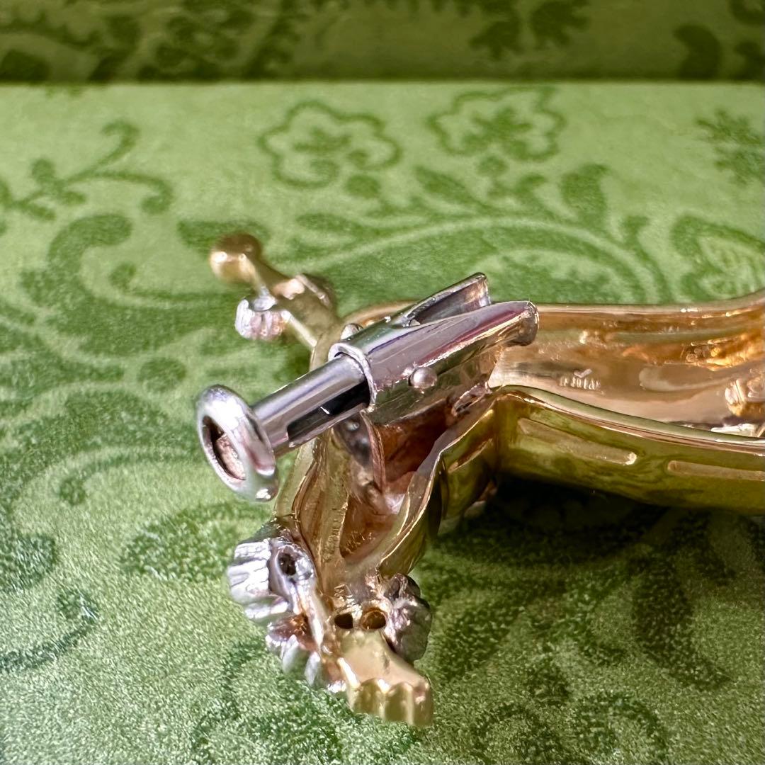 【K18】ダイヤモンド 0.33ct ブローチ　犬デザイン