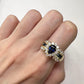 K18 サファイア ダイヤモンド リング 0.88ct ペアシェイプ