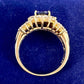 K18 サファイア ダイヤモンド リング 0.88ct ペアシェイプ
