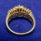 K18 サファイア ダイヤモンド リング 0.88ct ペアシェイプ