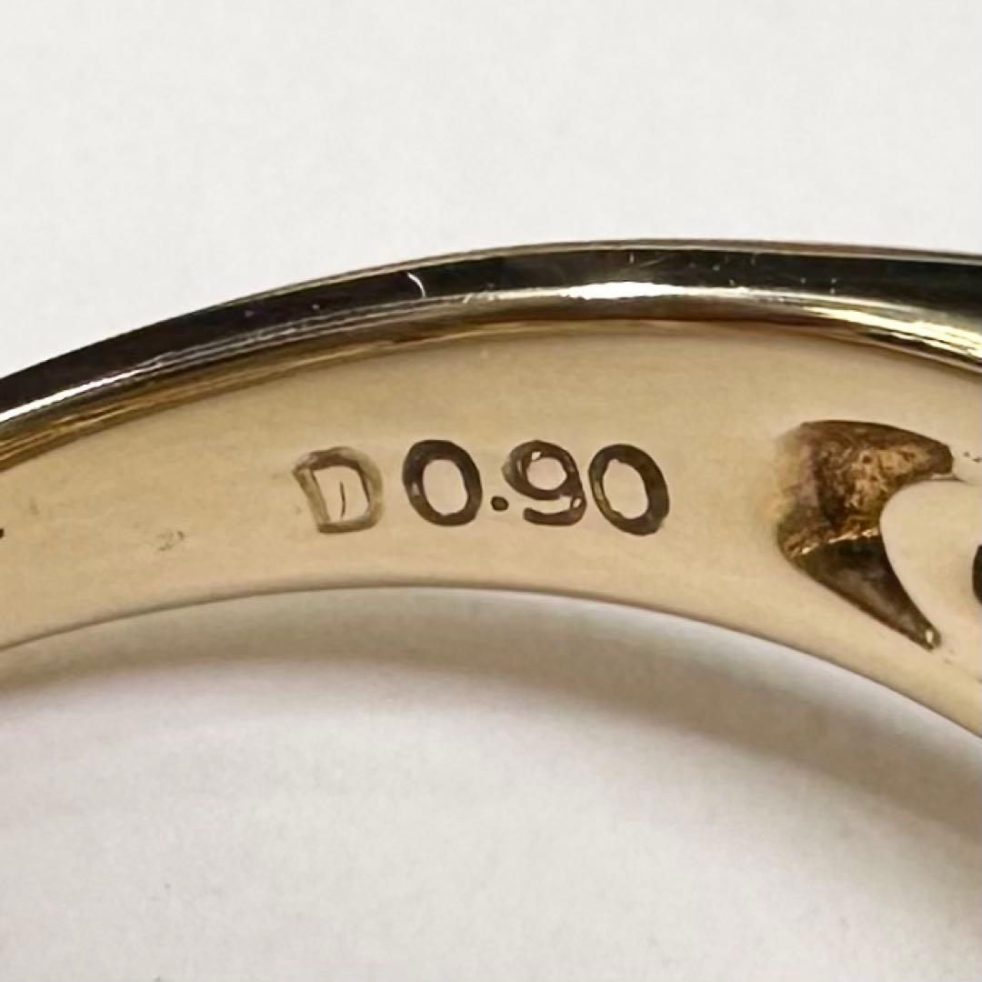K18 サファイア ダイヤモンド リング 0.88ct ペアシェイプ