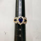 K18 サファイア ダイヤモンド リング 0.88ct ペアシェイプ
