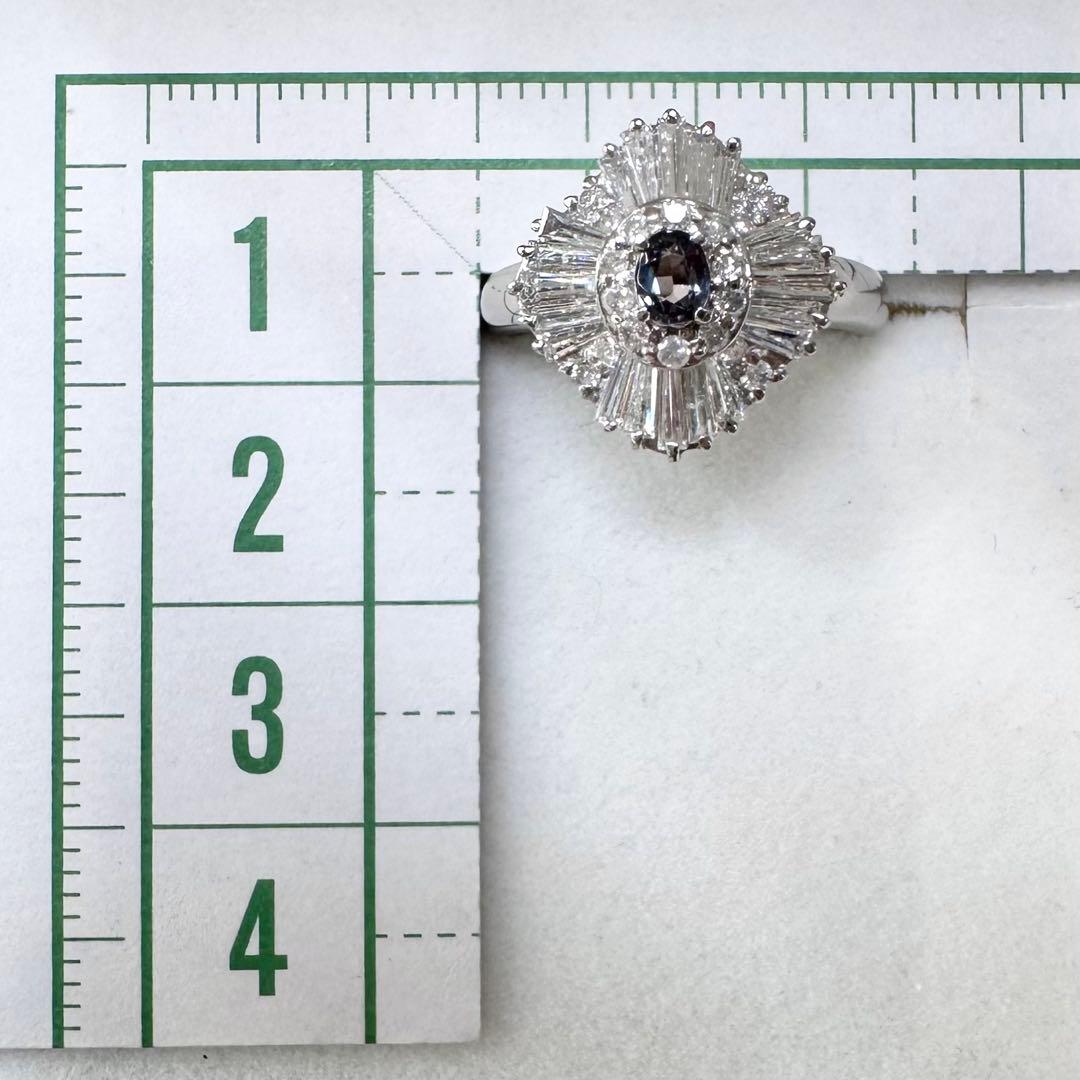 PT900 アレキサンドライト リング 0.27ct カラーチェンジ 希少石