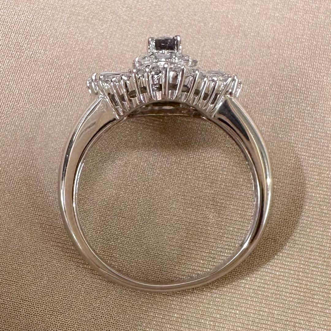 PT900 アレキサンドライト リング 0.27ct カラーチェンジ 希少石