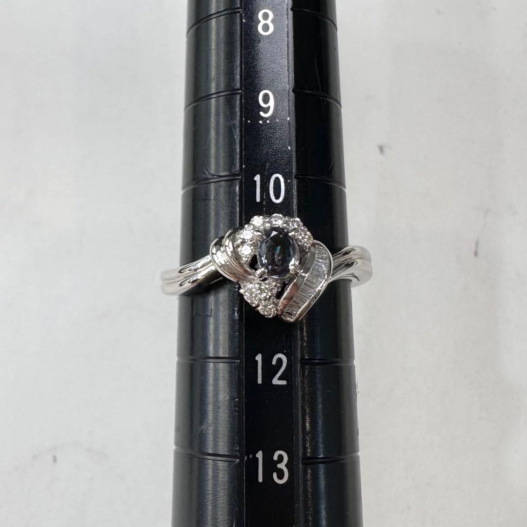 PT900 アレキサンドライト ダイヤモンド リング 0.158ct 希少石