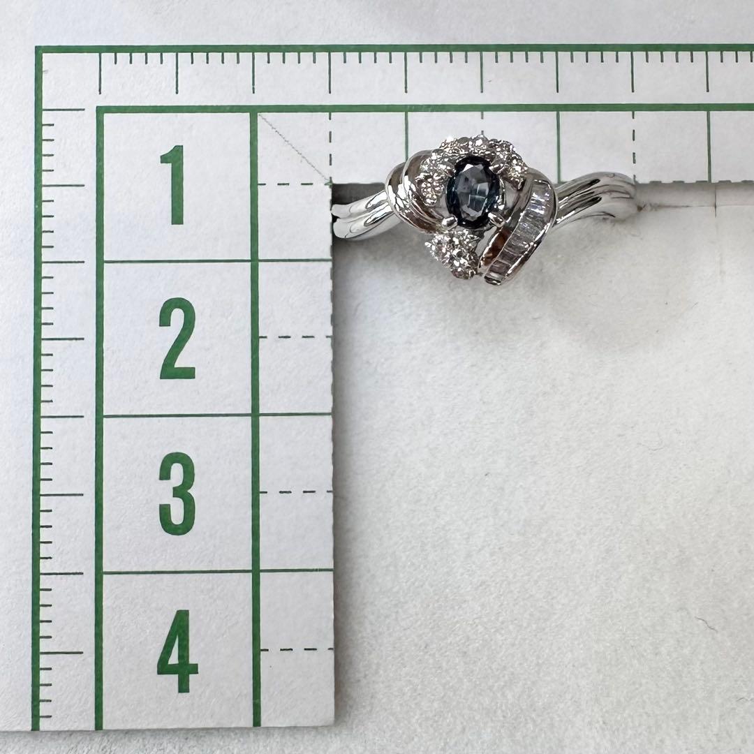PT900 アレキサンドライト ダイヤモンド リング 0.158ct 希少石