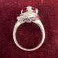PT900 ルベライト トルマリン 3.72ct ダイヤモンド リング 指輪