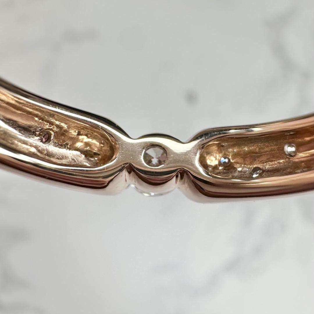 【K18PG】ダイヤモンドリング 0.50ct 小さな花