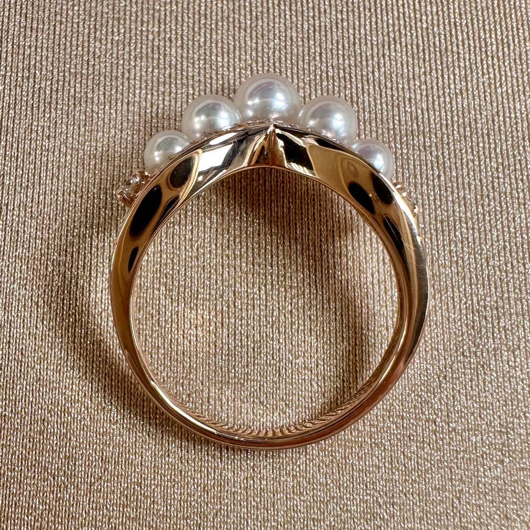 【K18】アコヤパール3.0-4.3mm リング